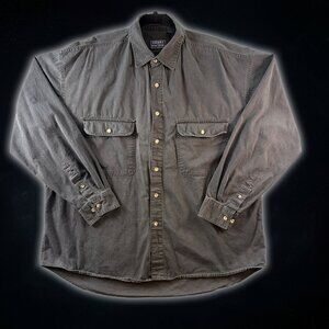 Sierra Pacific Black Long Sleeve Button Up Pocketed Preppy Shirt Men's Size XL